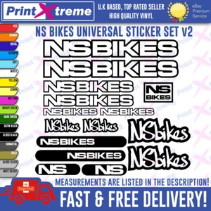 NS BIKES Vinyl Decals, Stickers, Mountain Bike Cycling Bmx, HIGH QUALITY V2 - Picture 1 of 7