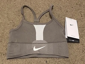 New NWT Nike Indy Sports Bra Brown White Girls Size Small DD7985-222 - Picture 1 of 3