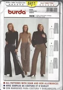 Patrón de costura Burda 8411 - pantalones - falta todas las tallas - totalmente nuevo - sin cortar - Imagen 1 de 2