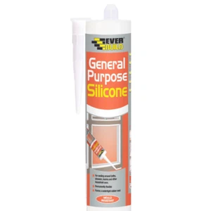 Everbuild EVBGPSCL General Purpose Silicone Sealant, Clear, 280 Ml - Picture 1 of 8