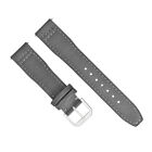20MM CANVAS LEATHER WATCH BAND STRAP FOR IWC PILOT TOP GUN PORTUGUESE GREY