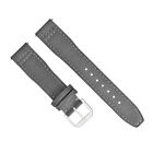 20mm Canvas Leather Watch Band Strap For Iwc Pilot Top Gun Portuguese Grey