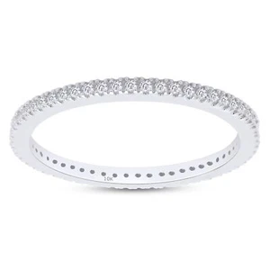 ct I-J I2-I3 Natural Diamond 10K White Gold Ring - Picture 1 of 9