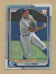 2024 Bowman Chrome CAMILO DIAZ Refractor #BCP-135 Astros 059/499 - Picture 1 of 2