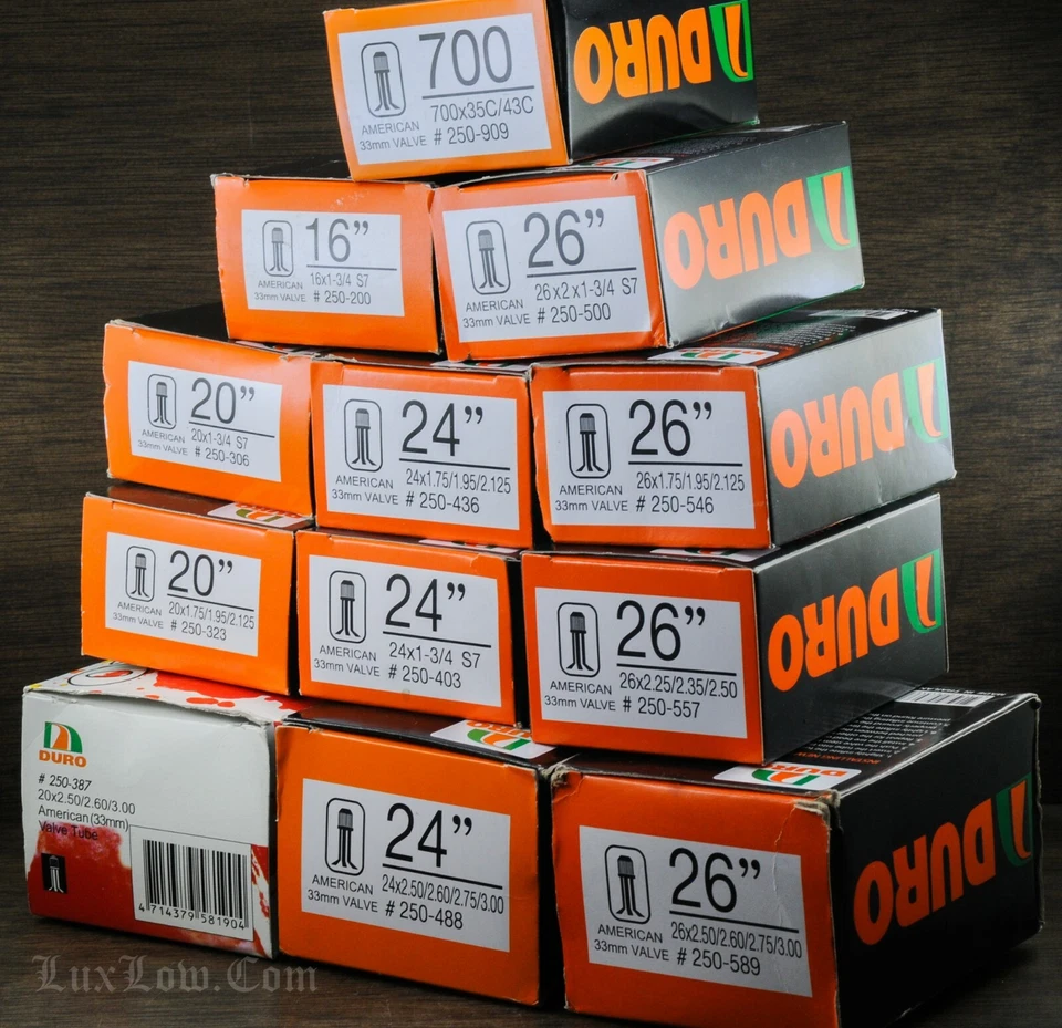 DURO Bicycle TUBE 16"20"24"26"28" Vintage Schwinn Bike Stingray Chopper Cruiser S7Rim