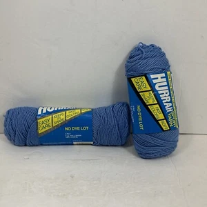 2 SKEINS OF Blue #22 YARN, HURRAH SPORT YARN, TOTAL 4 OZ. Lot of 2 - Picture 1 of 5