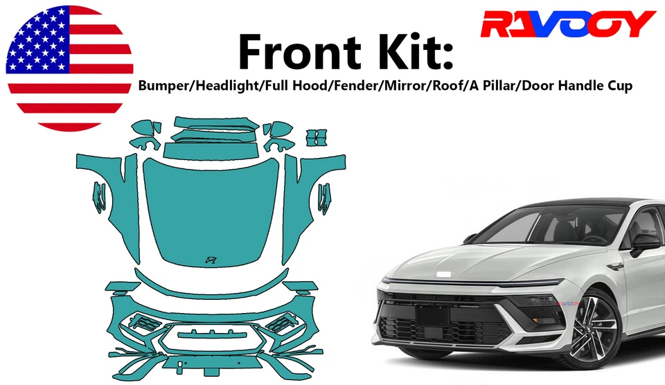 For Hyundai Sonata N Line 2024-2025 Front Paint Protection Film PreCut Kit PPF - Image 1 of 4
