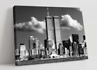 NEW YORK TWIN TOWERS VINTAGE NYC -CANVAS WALL ART PICTURE PRINT ARTWORK