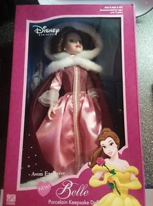 2002 Avon Exclusive "DISNEY PRINCESS BELLE" Porcelain Keepsake Doll  - Picture 1 of 10