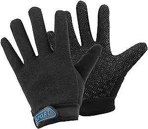  Guantes de ciclismo para niños, guantes de pesca para niños, 4-10 años niños niñas niños A-negro Foto 1 de 4