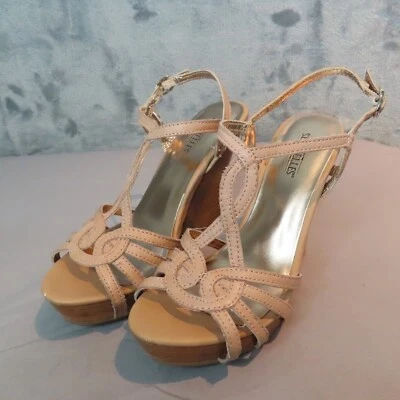 SEYCHELLES Sandals Womens 6 M Wedge Heels Strappy Blush Pink Platform Party - Image 1 of 4