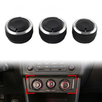 ?Air Conditioning Heat Control Knob A/C Switch Decor FOR VW POLO(9N,9N3&6R)04-13 - Image 1 of 4