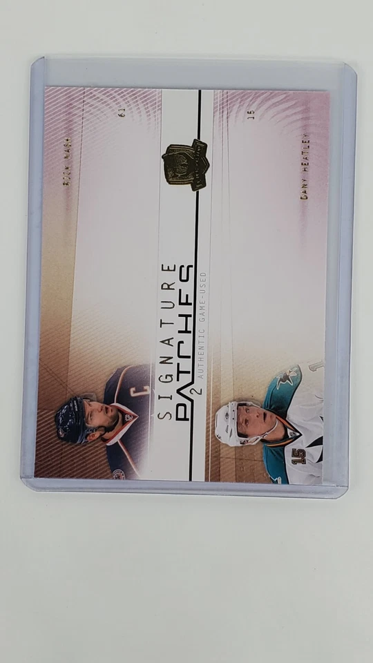 09/10 Cup Dual Signature Patches AUTO PROOF RICK NASH DANY HEATLEY SAN JOSE RARE - Image 1 of 1