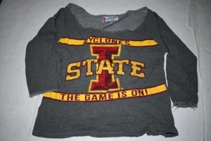 Camisa Suéter Para Mujer Iowa State Cyclones M Cuentas Manga 1/2 (Gris) e5 College - Imagen 1 de 3