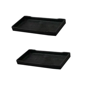 2x Hotel Serving Tray Restaurant Coffee Shop Home Tableware Black 21x10.8cm - Picture 1 of 12
