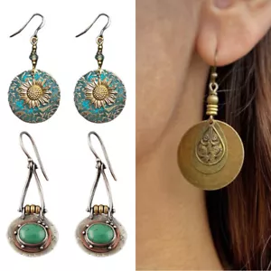 Retro Ear Hook Earrings Women Wedding Dangle Drop Boho Jewelry Gifts UK Stock ✅ - Picture 1 of 27