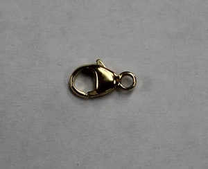 18k 18kt Yellow Solid Gold Lobster Clasp 9mm 11mm 13mm or 16 mm - Picture 1 of 1