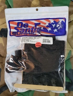 Desantis Apache Ankle Rig Left Hand Ankle Holster For Small Semi Autos Black - Image 1 of 4