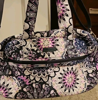 BOLSO DE LONA VERA BRADLEY MIMOSA MEDALLÓN HOMBRO BANDOLERA VIAJE MULTICOLOR Foto 1 de 4