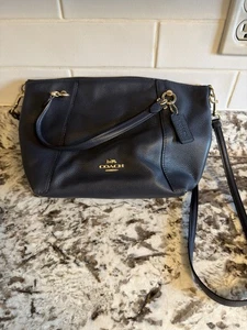 COACH Women's Kacey Satchel Crossbody Purse C6229 Dark Navy Blue - Picture 1 of 9