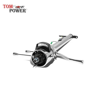 Kit de columna de dirección inclinable cromada automática de 30" para camioneta Chevy GMC 1955-1959 Foto 1 de 4