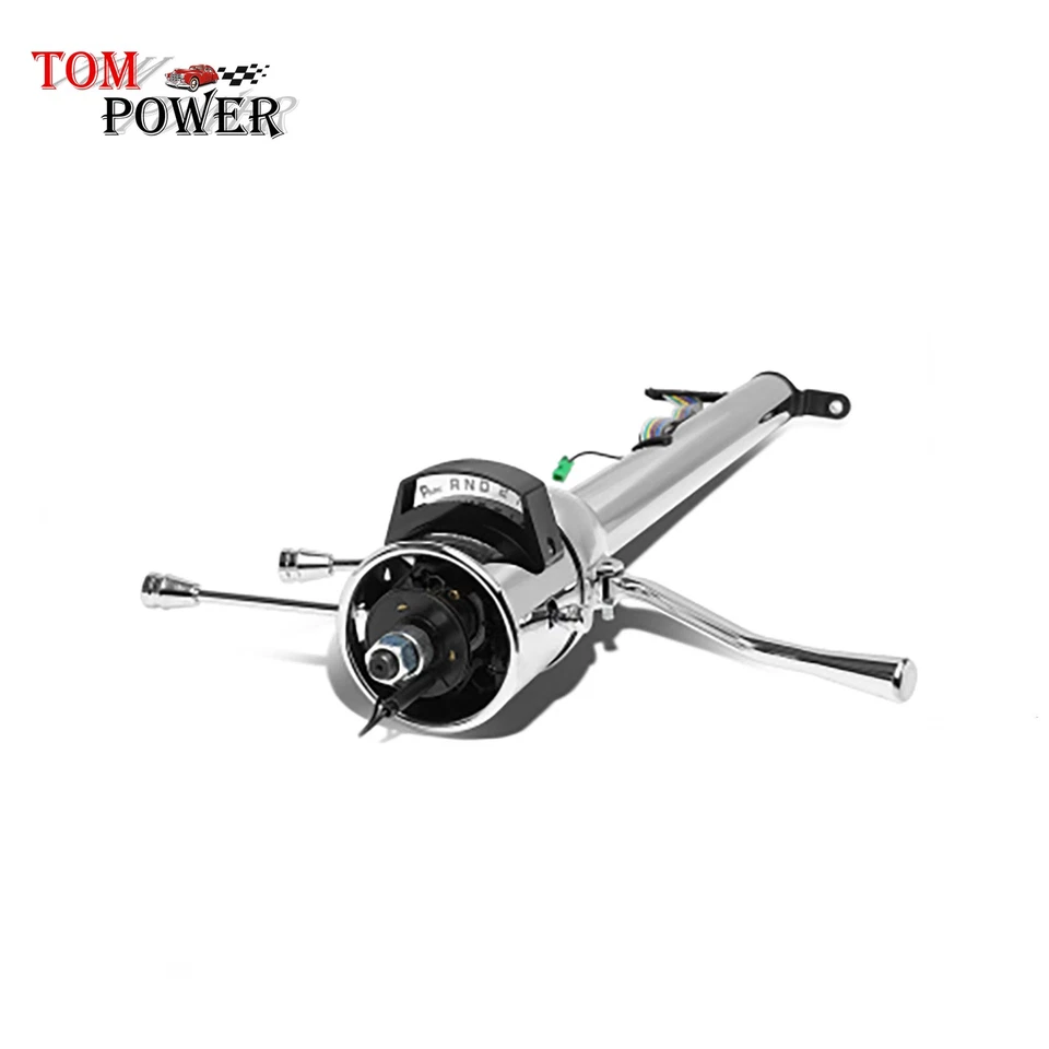 Kit de columna de dirección inclinable cromada automática de 30" para camioneta Chevy GMC 1955-1959 Foto 1 de 4