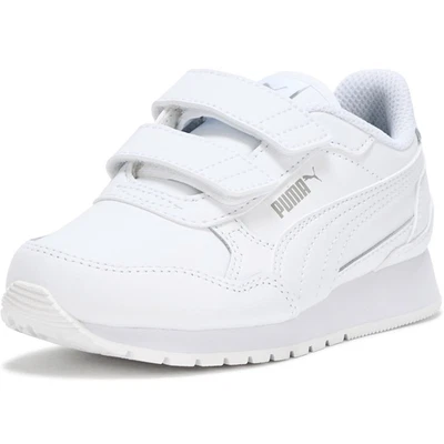 PUMA 12 Unisex Kid’s White Hook & Loop St Runner Hook Sneakers Shoes - Image 1 of 4