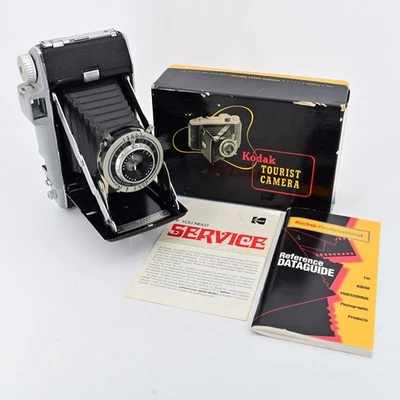 Cámara plegable Kodak Tourist 620 105 mm f6,3 Kodak Flash obturador automático + caja Foto 1 de 4