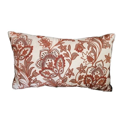Decorative Brown Floral Pattern On Cream Colored Background Embroidery With... - Image 1 of 4