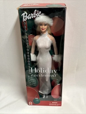 Muñeca Barbie Holiday Excitement - Mattel 2001 - Nueva en caja con pulsera Foto 1 de 3