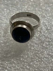 Vintage Sterling Silver Blue Lapis Lazuli 7.2 Gms Ring Size 8  - Picture 1 of 6
