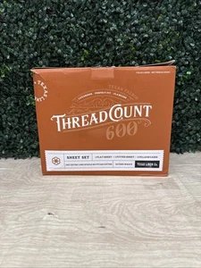 TEXAS LINEN CO. 100% Extra Long Staple Egyptian Cotton Queen Size White 600TC - Picture 1 of 5