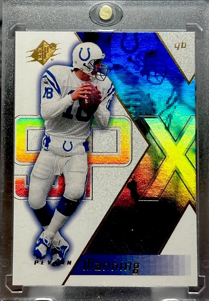 PEYTON MANNING RARO ARCO IRIS REFRACTOR TARJETA DE INVERSIÓN COLTS COMO NUEVO MVP Foto 1 de 4