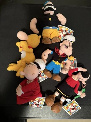 LOTE de 5 muñecas de peluche con etiquetas Popeye and Friends Foto 1 de 4