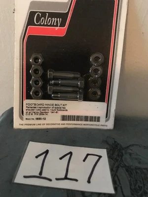 HARLEY KNUCKLEHEAD FLATHEAD PANHEAD SHOVELHEAD FOOTBOARD HINGE KIT 9685-12 Foto 1 de 4