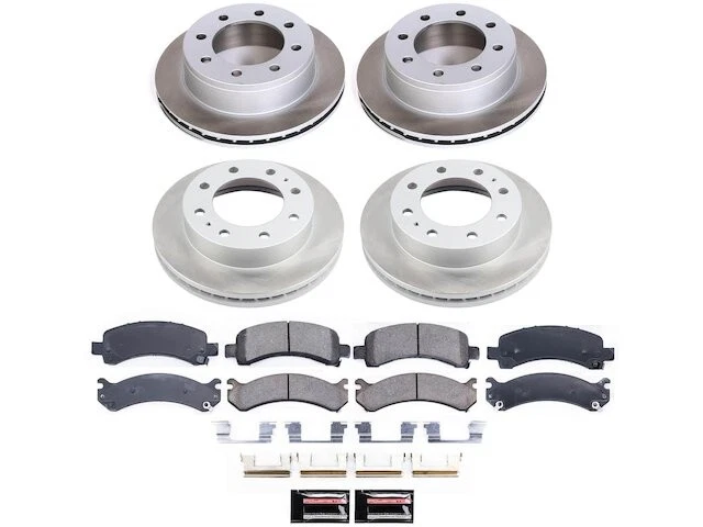 Kit de pastillas de freno y rotor delanteras y traseras para Chevy GMC Express 3500 Savana QM96Y4 Foto 1 de 1