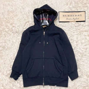 Sudadera con Capucha Burberry London England Doble Cremallera S Lavable Azul Marino - Imagen 1 de 18