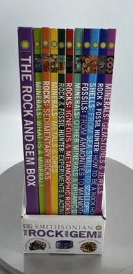 DK Smithsonian The Rock and Gem Box 10 Hardcover Book Set LED Keychain 8+ Kids - Image 1 of 4