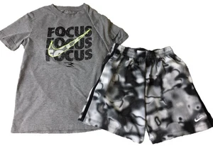 NIKE Boys size M FOCUS T SHIRT SHORTS OUTFIT - Picture 1 of 4