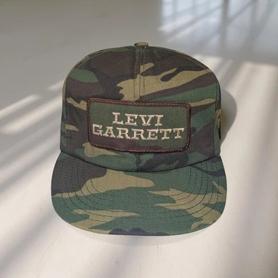 De colección Levi Garrett Trucker Sombrero Espuma Camuflaje Snapback Gorra Caza Tabaco Hecho en EE. UU. Foto 1 de 4