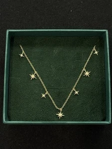 Graziela 14K Yellow Gold Diamond Starburst Adjustable Necklace MSRP $1750 - Picture 1 of 13