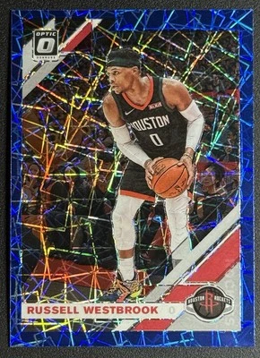 Donruss Optic #58 Russell Westbrook Blue Velocity Houston Rockets 2019-20 Foto 1 de 2