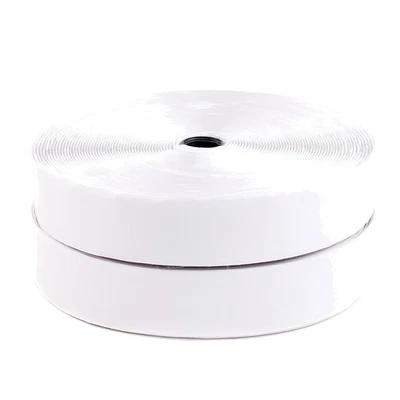 Klettband selbstklebend 25m x 50mm Flausch Hakenverschluss weiß - Bild 1 von 2