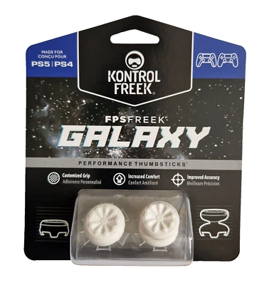 KontrolFreek FPS Freek Galaxy White Thumbsticks – PS5/PS4 Grip - Image 1 of 2