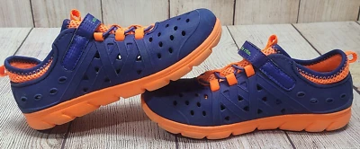 Stride Rite Made 2 Play Phibian Water Shoes Sneaker Boy's US Size 1 Blue Orange - Image 1 of 4