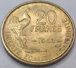 1953 France 20 Francs (PARIS MINT) KM# 917.1 US SELLER COMBINED SHIPPING REFUND - Picture 1 of 2