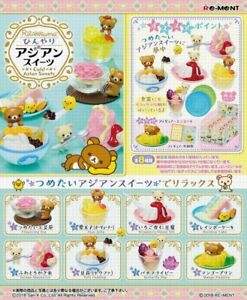 RE-MENT Miniature San-X Rilakkuma Cold Asian Sweets Full set of 8 4521121171685