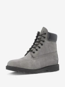 Timberland TB0A64YW033 Combat Boot Mens Gray Leather 6" Waterproof Ankle GBNC327 - Picture 1 of 28