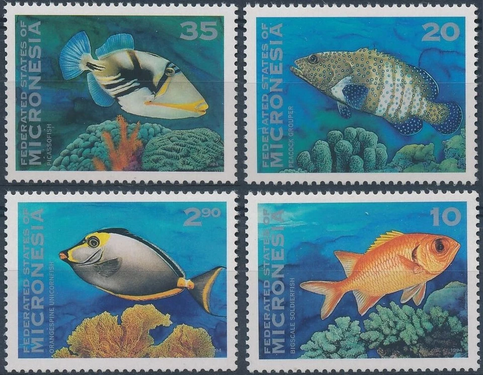 Micronesia 1994 fish coral set Sg-361-364 MNH OG - US Seller - Image 1 of 1