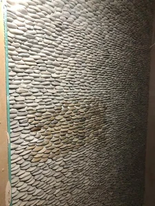 Sample ( Off- cut approx 10x10cm) Tan Standing / Stacked Pebble Wall Cladding . - Picture 1 of 1